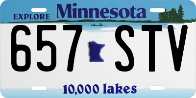 MN license plate 657STV