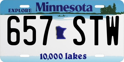 MN license plate 657STW