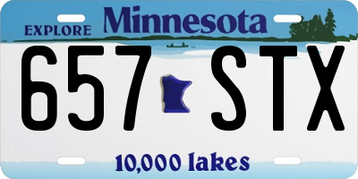 MN license plate 657STX