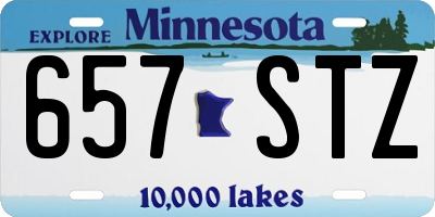 MN license plate 657STZ