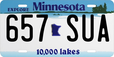 MN license plate 657SUA