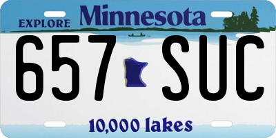 MN license plate 657SUC