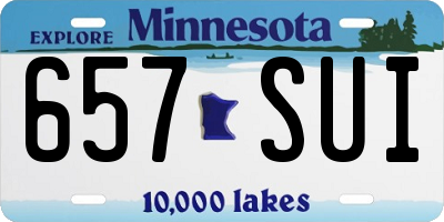MN license plate 657SUI
