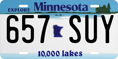 MN license plate 657SUY