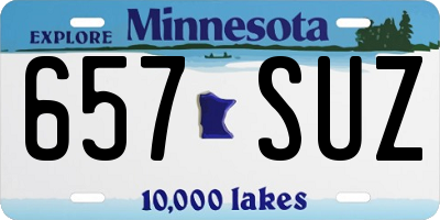 MN license plate 657SUZ