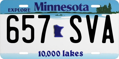 MN license plate 657SVA