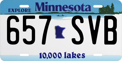 MN license plate 657SVB