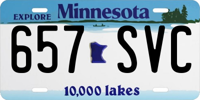 MN license plate 657SVC