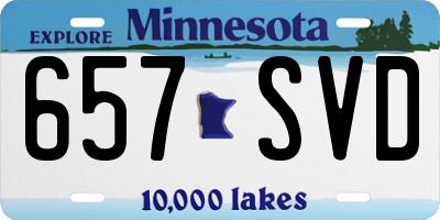 MN license plate 657SVD