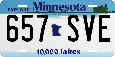 MN license plate 657SVE