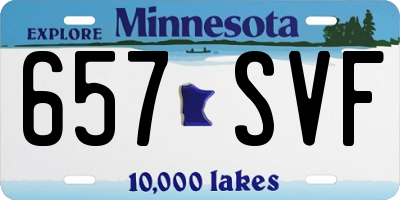 MN license plate 657SVF
