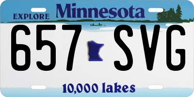 MN license plate 657SVG
