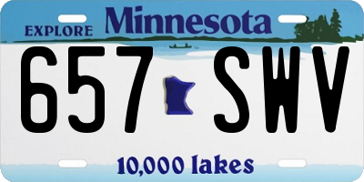 MN license plate 657SWV