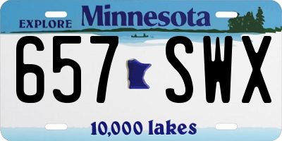 MN license plate 657SWX