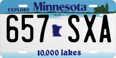 MN license plate 657SXA