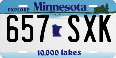 MN license plate 657SXK