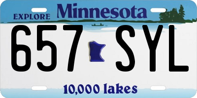 MN license plate 657SYL