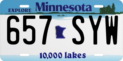 MN license plate 657SYW