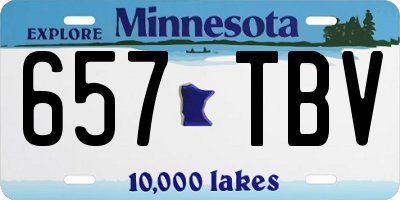 MN license plate 657TBV