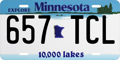 MN license plate 657TCL