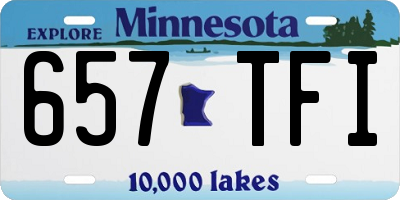 MN license plate 657TFI