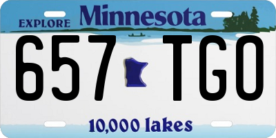 MN license plate 657TGO