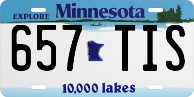 MN license plate 657TIS