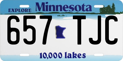 MN license plate 657TJC