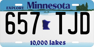 MN license plate 657TJD