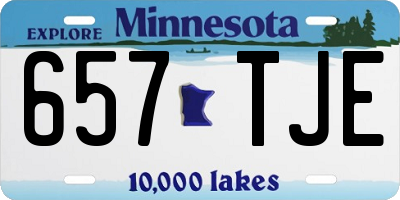 MN license plate 657TJE