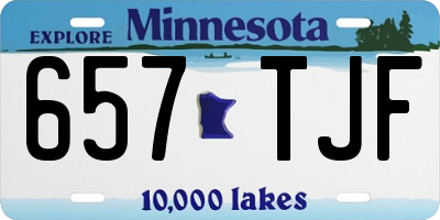 MN license plate 657TJF