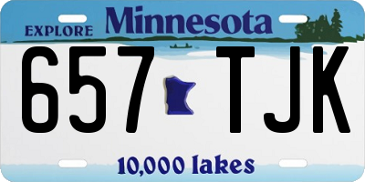 MN license plate 657TJK