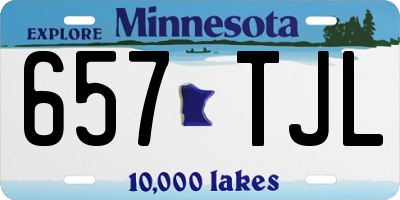 MN license plate 657TJL