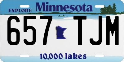 MN license plate 657TJM