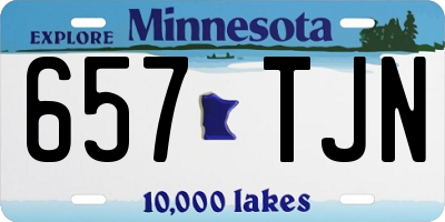 MN license plate 657TJN