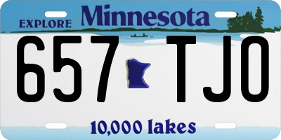 MN license plate 657TJO