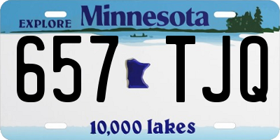MN license plate 657TJQ