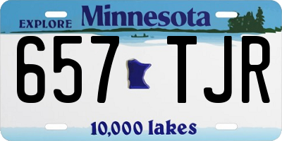 MN license plate 657TJR