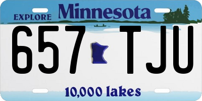 MN license plate 657TJU
