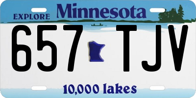 MN license plate 657TJV