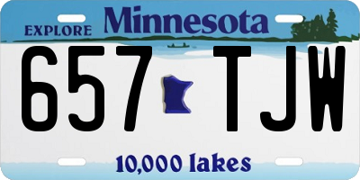 MN license plate 657TJW
