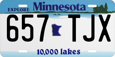 MN license plate 657TJX