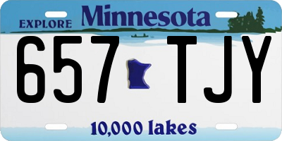 MN license plate 657TJY
