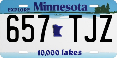 MN license plate 657TJZ