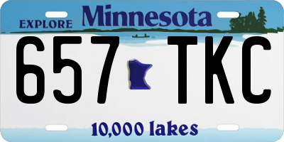 MN license plate 657TKC