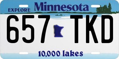 MN license plate 657TKD