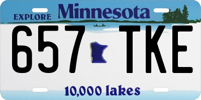MN license plate 657TKE