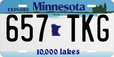 MN license plate 657TKG