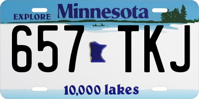 MN license plate 657TKJ