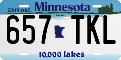 MN license plate 657TKL